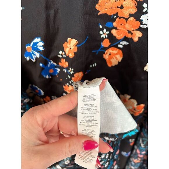 NWOT Nasty Gal Floral Print Satin V-Neck Mini Dress Plus Size US 22 - Picture 7 of 8